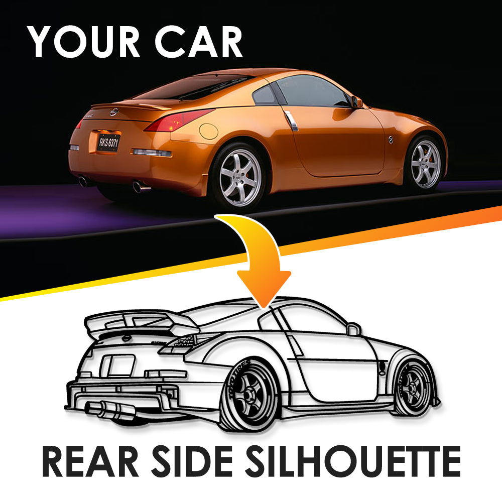 Custom Your Car Silhouette Metal Wall Art - Personalized Vehicle Wall Décor