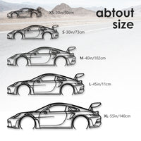 Custom Your Car Silhouette Metal Wall Art - Personalized Vehicle Wall Décor