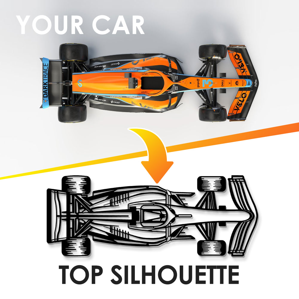 Custom Your Car Silhouette Metal Wall Art - Personalized Vehicle Wall Décor