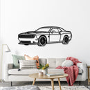 2019 Challenger SRT Hellcat Front Side Profile Silhouette - Muscle Car Metal Wall Art