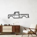 1965 C-10 StepSide Silhouette - Car Metal Wall Art