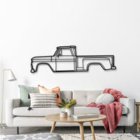 1965 C-10 StepSide Silhouette - Car Metal Wall Art