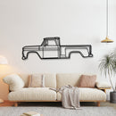 1965 C-10 StepSide Silhouette - Car Metal Wall Art