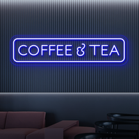 Coffee &Tea LED Neon Sign - Cozy Light for Coffee Shops & Tea Rooms