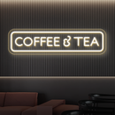 Coffee &Tea LED Neon Sign - Cozy Light for Coffee Shops & Tea Rooms