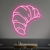 Croissant Neon Schild - LED -Neonlicht für Bäckereien, Cafés und Küchendekoration