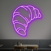 Croissant Neon Schild - LED -Neonlicht für Bäckereien, Cafés und Küchendekoration