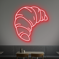 Croissant Neon Schild - LED -Neonlicht für Bäckereien, Cafés und Küchendekoration