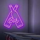 Double Bottle Bar Neon Sign - LED Neon Light for Cocktail Bars, Pubs & Lounges