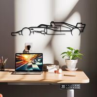 Formula 1 Side Profile Silhouette | F1 Race Car Metal Wall Art
