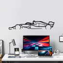 Formula 1 Side Profile Silhouette | F1 Race Car Metal Wall Art
