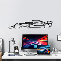 Formula 1 Side Profile Silhouette | F1 Race Car Metal Wall Art