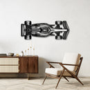 Formula 1 Top View Silhouette - F1 Race Car Metal Wall Art
