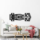 Formula 1 Top View Silhouette - F1 Race Car Metal Wall Art