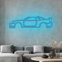 GTR R34 Metal Neon Sign - Neon Car Wall Art