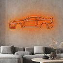 GTR R34 Metal Neon Sign - Neon Car Wall Art