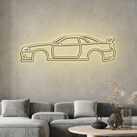 GTR R34 Metal Neon Sign - Neon Car Wall Art