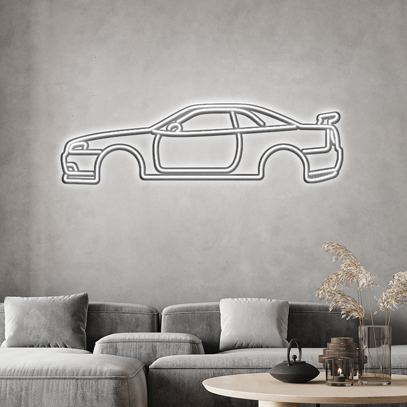 GTR R34 Metal Neon Sign - Neon Car Wall Art
