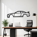 GT-R R34 Side Profile Silhouette - JDM Sports Car Metal Wall Art