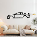 GT-R R34 Side Profile Silhouette - JDM Sports Car Metal Wall Art