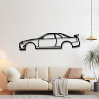 GT-R R34 Side Profile Silhouette - JDM Sports Car Metal Wall Art