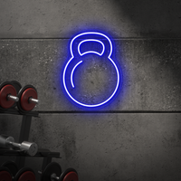 Kettlebell Neon Sign - LED Neon Light for Gyms, CrossFit Studios & Home Workouts