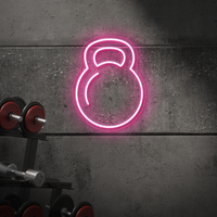 Kettlebell Neon Sign - LED Neon Light for Gyms, CrossFit Studios & Home Workouts