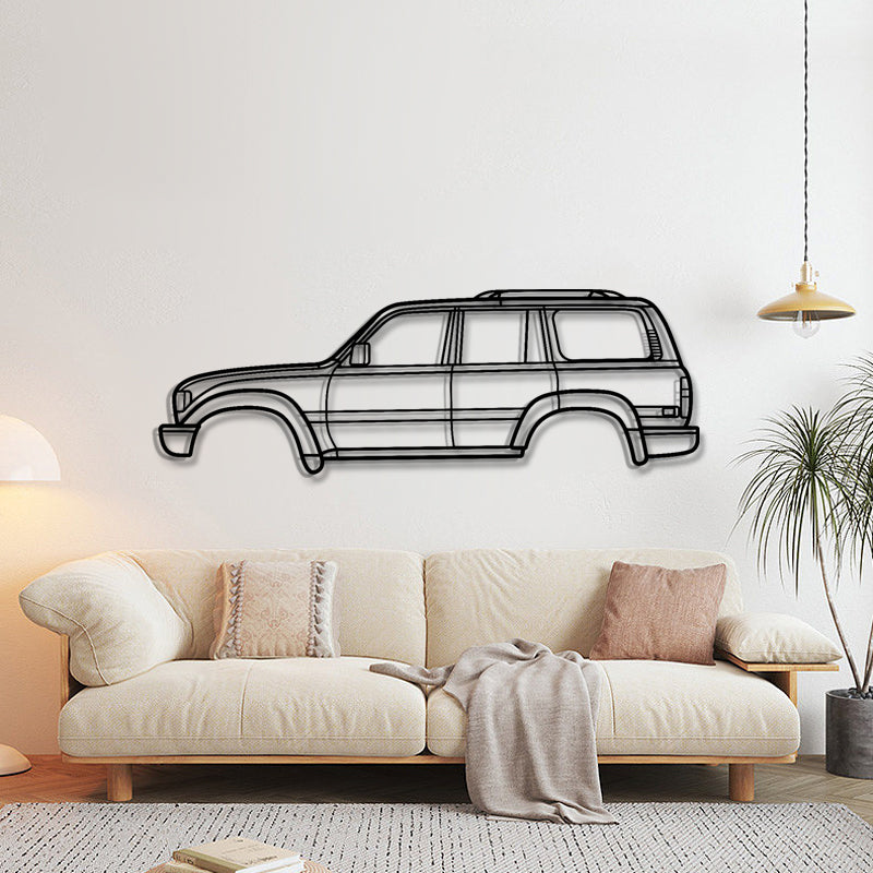 1990 Land Cruiser J80 (5th Gen) Off-Road SUV Metal Wall Art