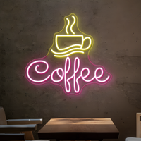 Heiße Kaffee & Tasse Neonschild - Perfektes LED -Neonlicht für Kaffeeliebhaber