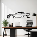 Mustang Side Profile Silhouette - Classic Muscle Car Metal Wall Art
