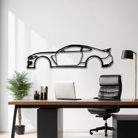 Mustang Side Profile Silhouette - Classic Muscle Car Metal Wall Art