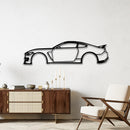 Mustang Side Profile Silhouette - Classic Muscle Car Metal Wall Art