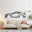 Mustang Side Profile Silhouette - Classic Muscle Car Metal Wall Art