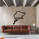 Nürburgring Track Silhouette - Racing Circuit Metal Wall Art