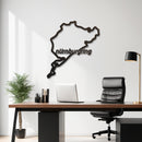 Nürburgring Track Silhouette - Racing Circuit Metal Wall Art