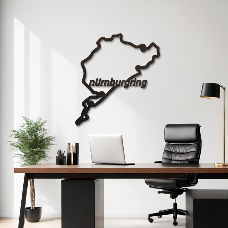 Nürburgring Track Silhouette - Racing Circuit Metal Wall Art