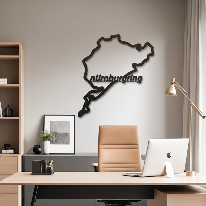 Nürburgring Track Silhouette - Racing Circuit Metal Wall Art