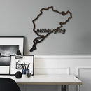 Nürburgring Track Silhouette - Racing Circuit Metal Wall Art