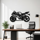 2014 R6 Motorcycle Silhouette - Sport Bike Metal Wall Art