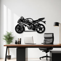 2014 R6 Motorcycle Silhouette - Sport Bike Metal Wall Art