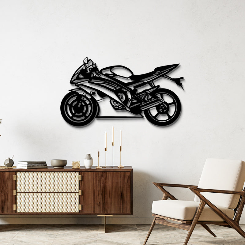 2014 R6 Motorcycle Silhouette - Sport Bike Metal Wall Art