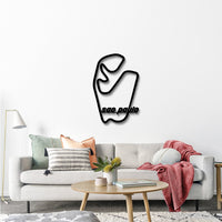 São Paulo Interlagos Formula 1 Track Silhouette - Brazilian Grand Prix Circuit Metal Wall Art