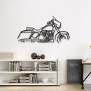 Street Glide Motorcycle Profile Silhouette - Cruiser Bike Metal Wall Art