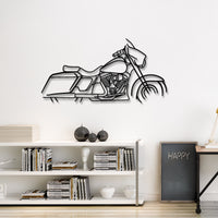 Street Glide Motorcycle Profile Silhouette - Cruiser Bike Metal Wall Art