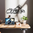 Street Glide Motorcycle Profile Silhouette - Cruiser Bike Metal Wall Art
