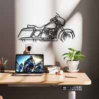 Street Glide Motorcycle Profile Silhouette - Cruiser Bike Metal Wall Art