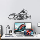 Street Glide Motorcycle Profile Silhouette - Cruiser Bike Metal Wall Art