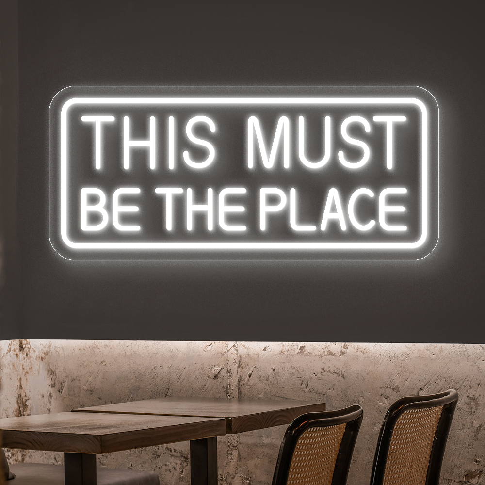 Dies muss der Ort für Neonzeichen sein - LED -Wandleuchte für Zuhause, Hochzeit und Veranstaltungen